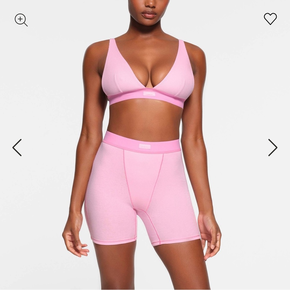 SKIMS pink boxers bottoms